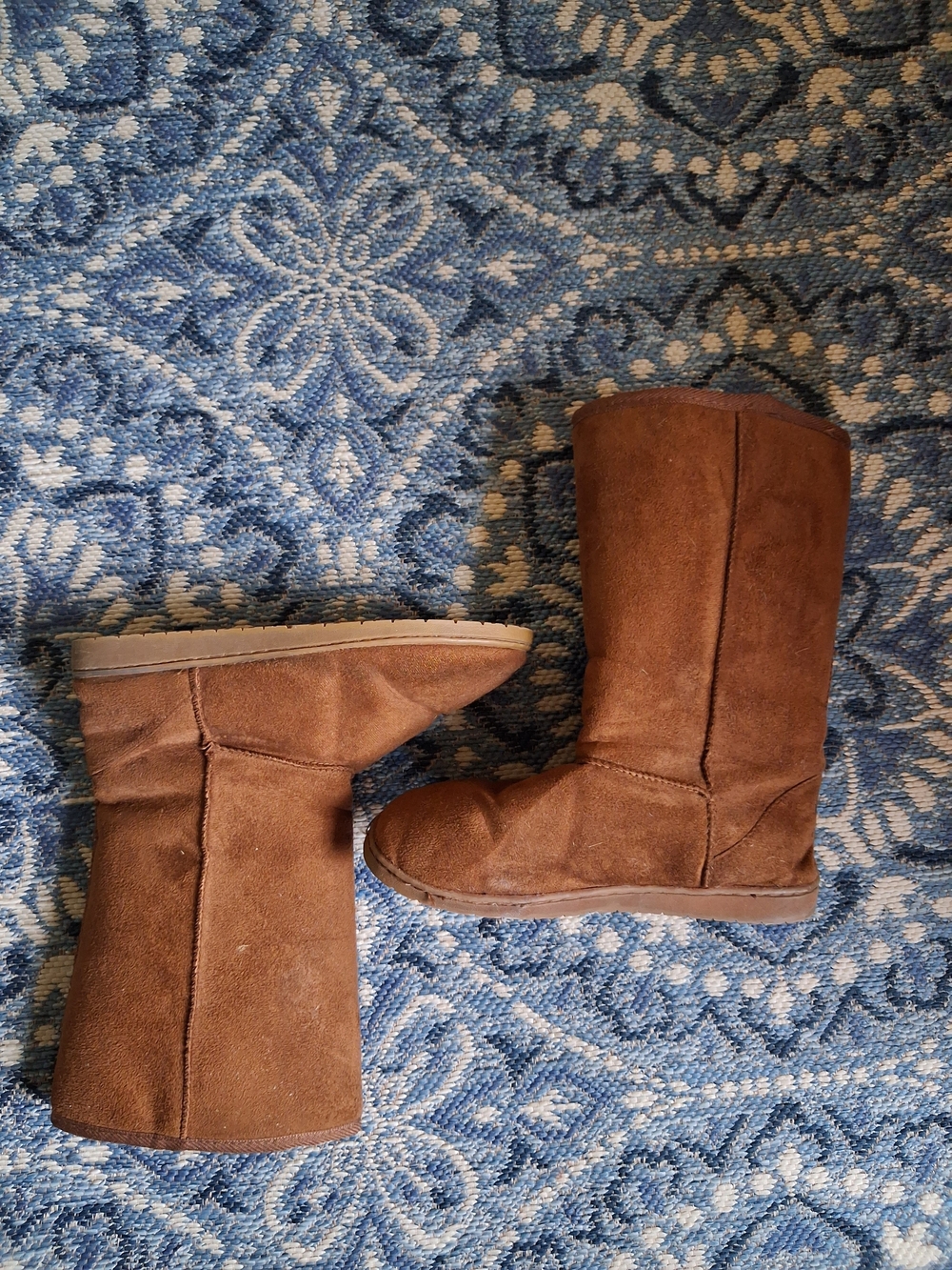 Women's Tall Suede Winter Boots in Brown